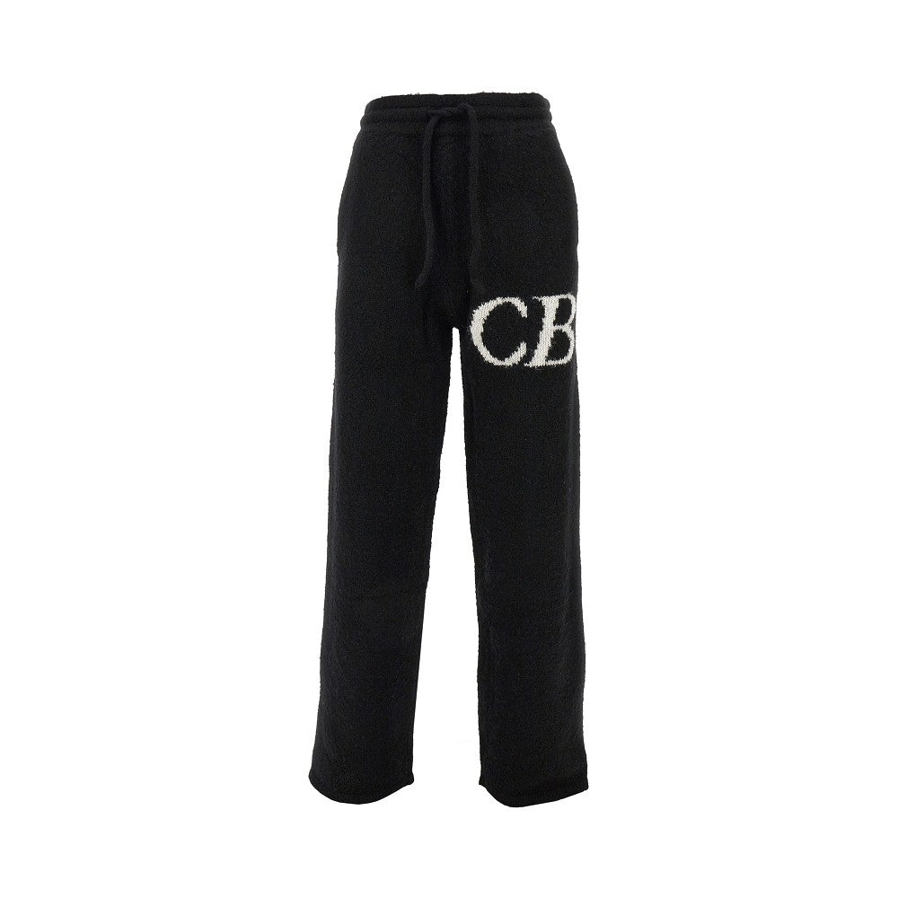 Pantalone in maglia con intarsio CB