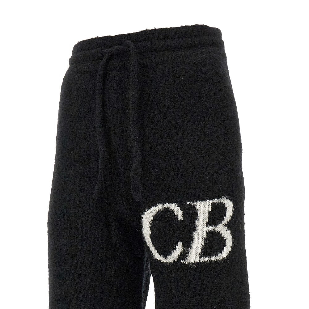 Pantalone in maglia con intarsio CB