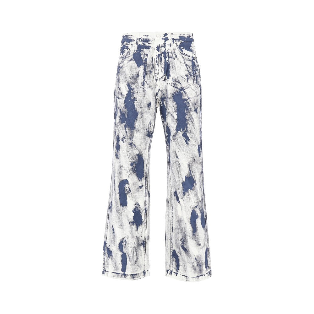 Painted cotton pants