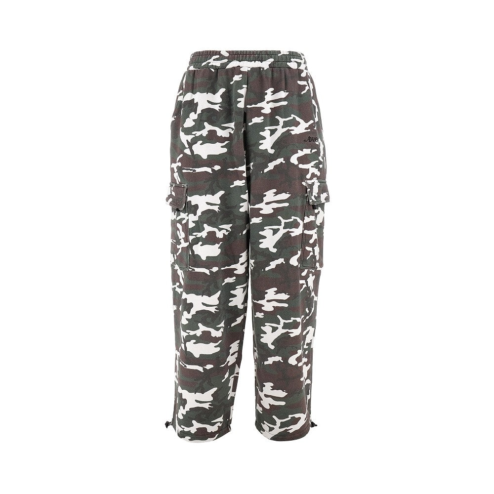 Pantalone cargo oversize in felpa