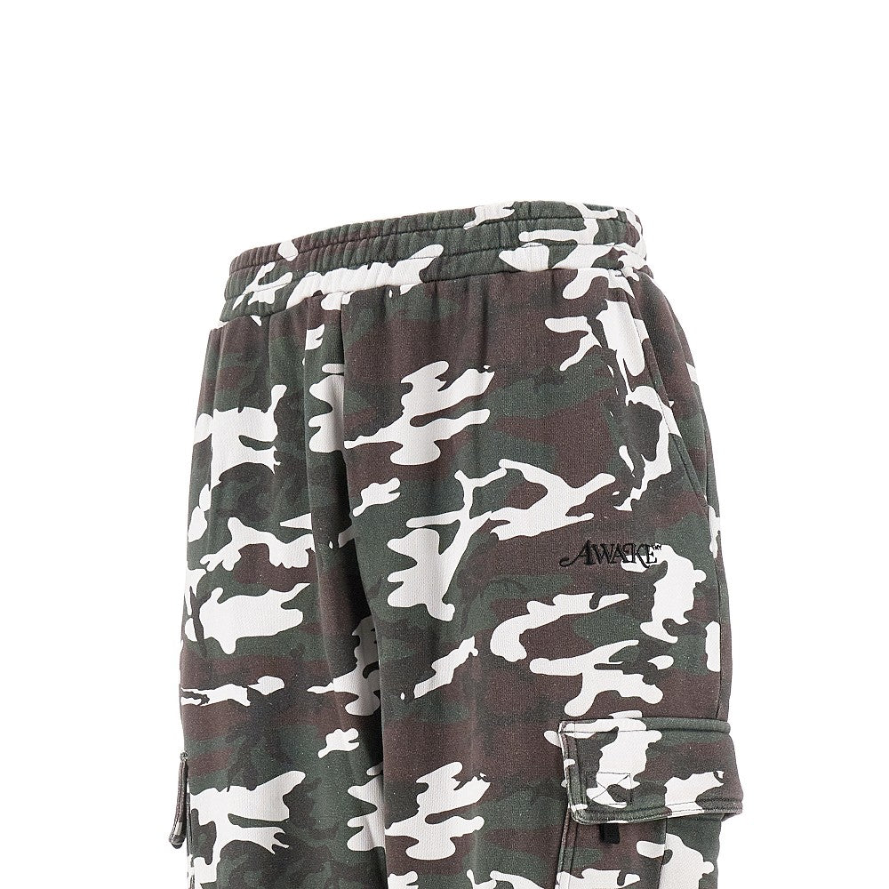 Pantalone cargo oversize in felpa