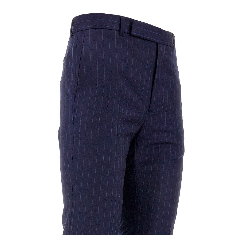Pantalone sartoriale in lana gessata