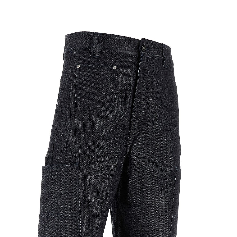 Jeans Slouchy Fit in denim jacquard