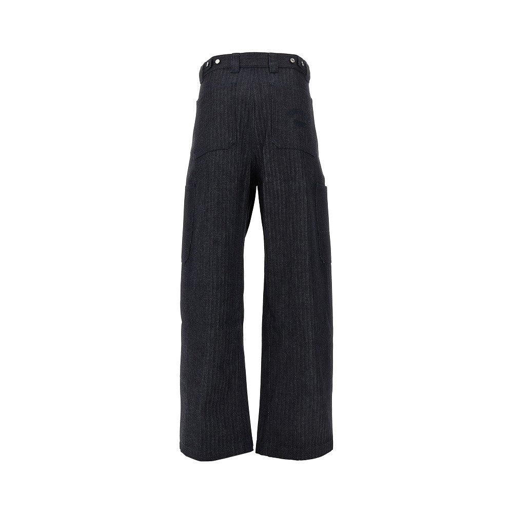 Jeans Slouchy Fit in denim jacquard