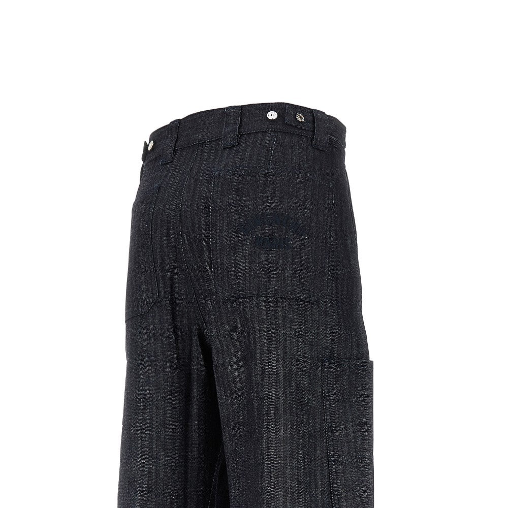 Jeans Slouchy Fit in denim jacquard