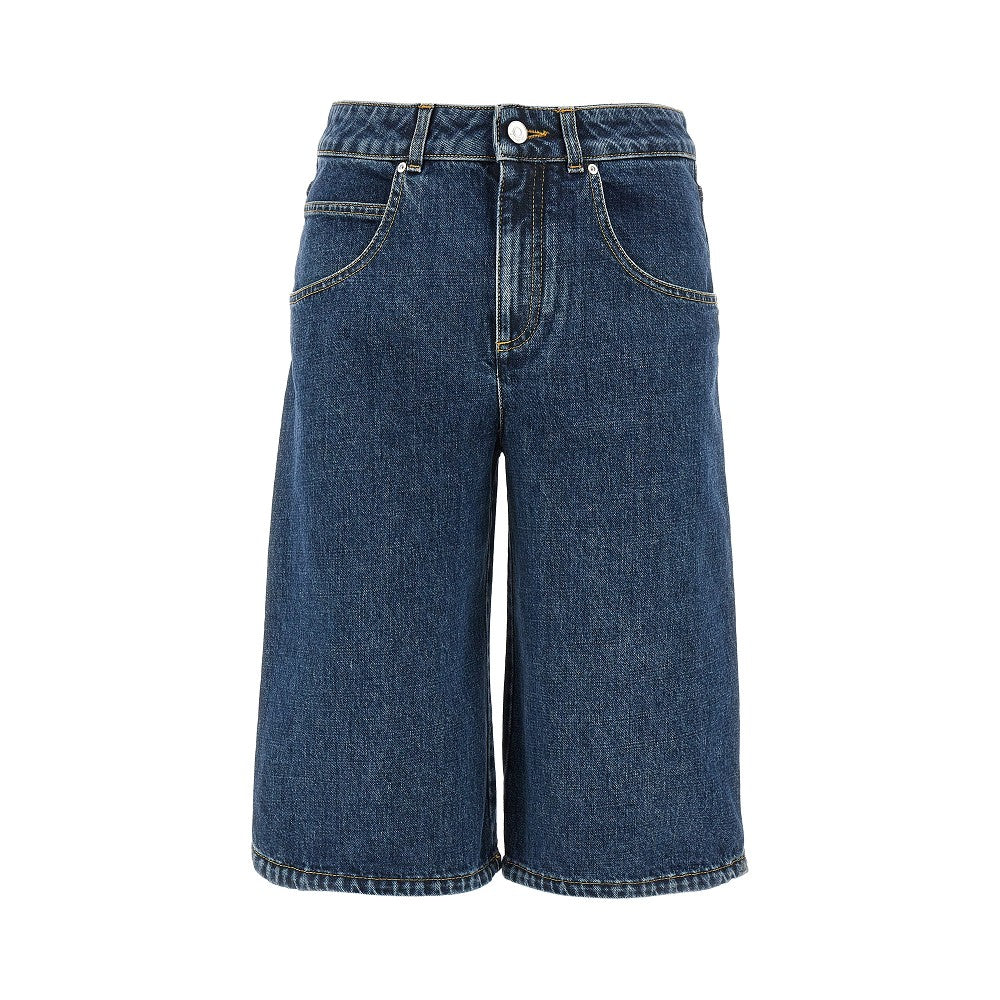 Wide leg denim shirts