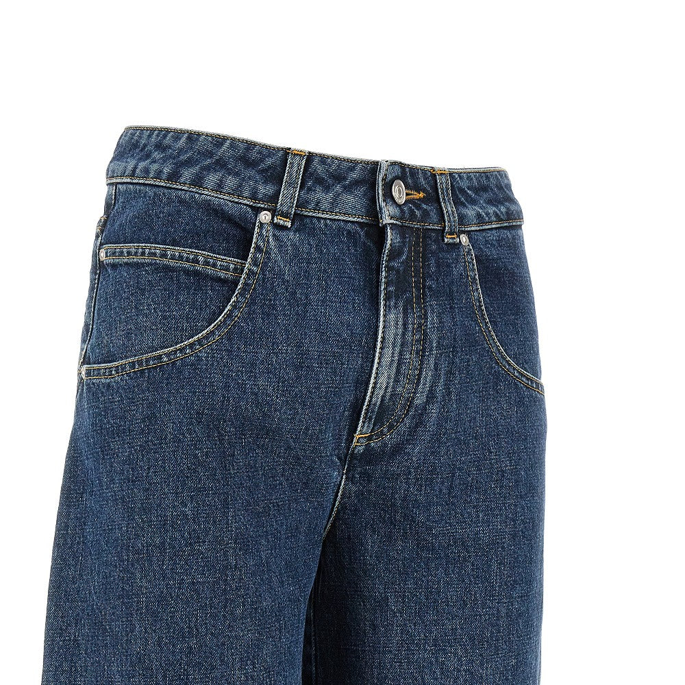 Wide leg denim shirts