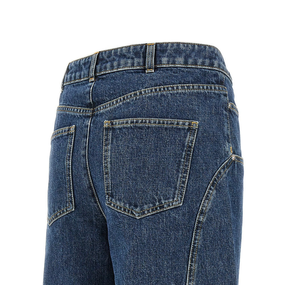 Wide leg denim shirts