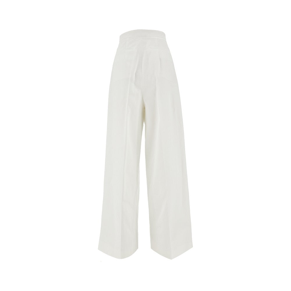 Pantalone in cotone con piega