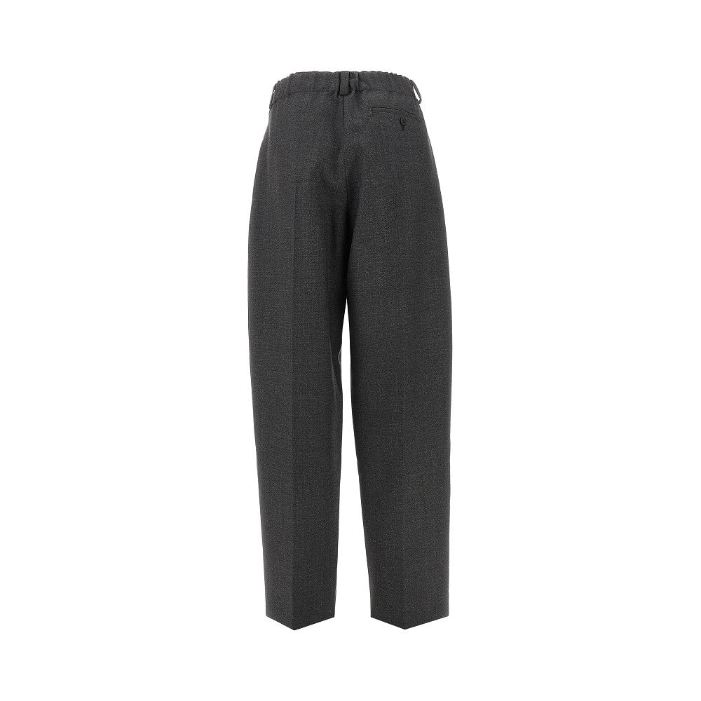 Wool pants with double pleat