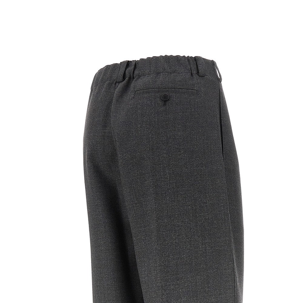 Wool pants with double pleat