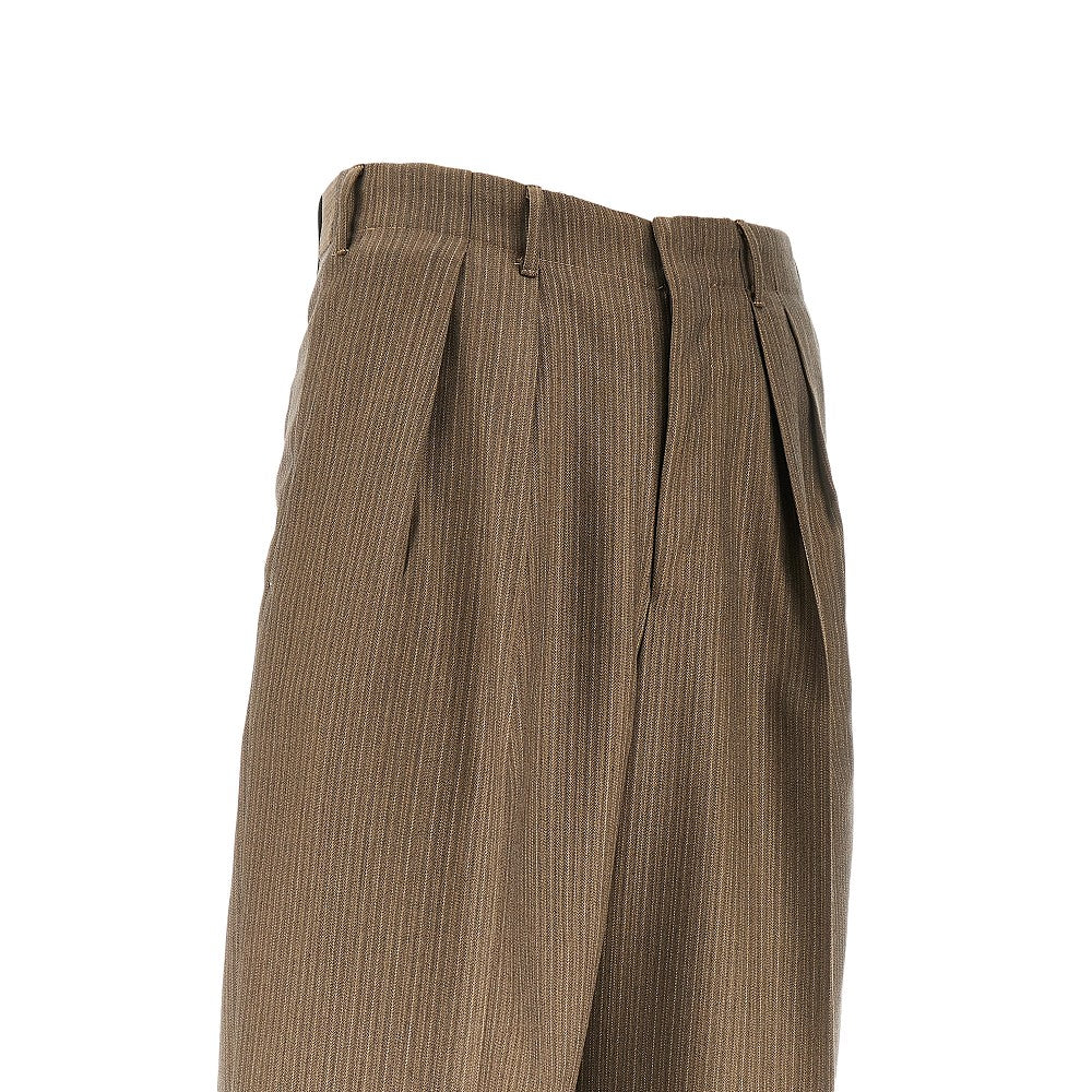 Herringbone wool pants with darts