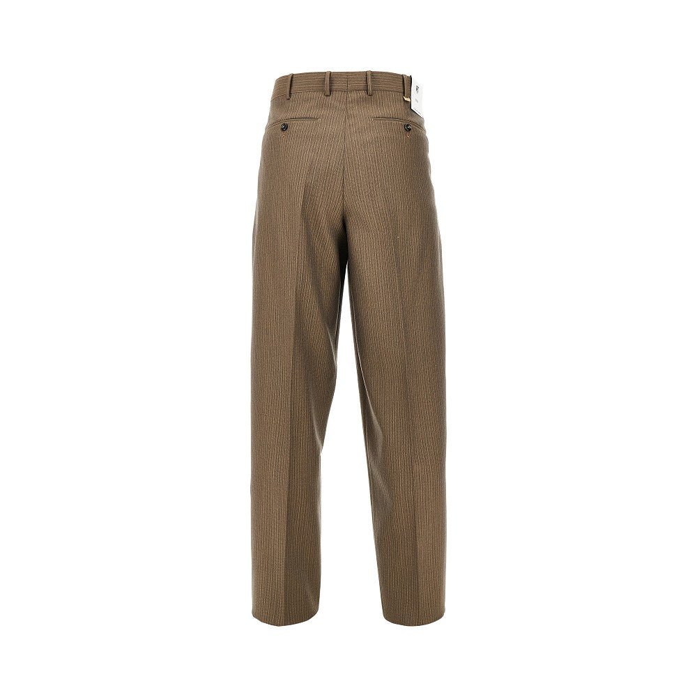 Herringbone wool pants with darts