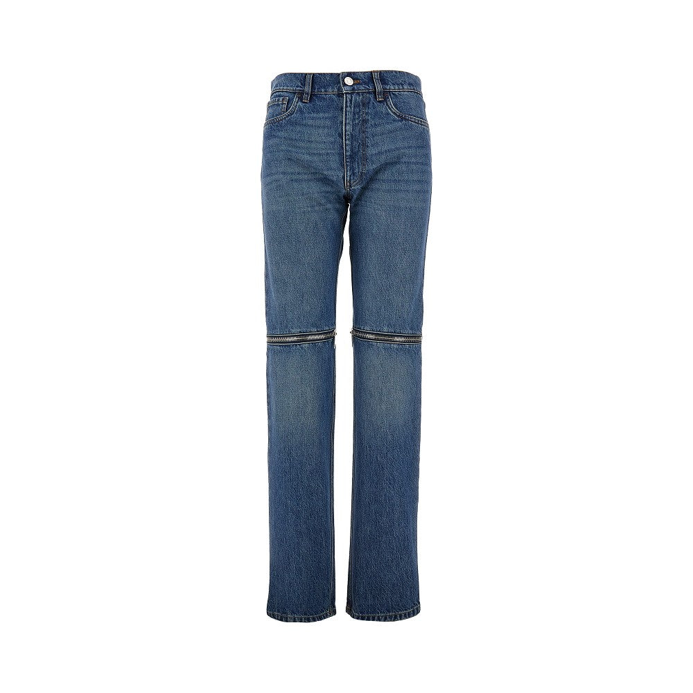 Knee zip detail jeans