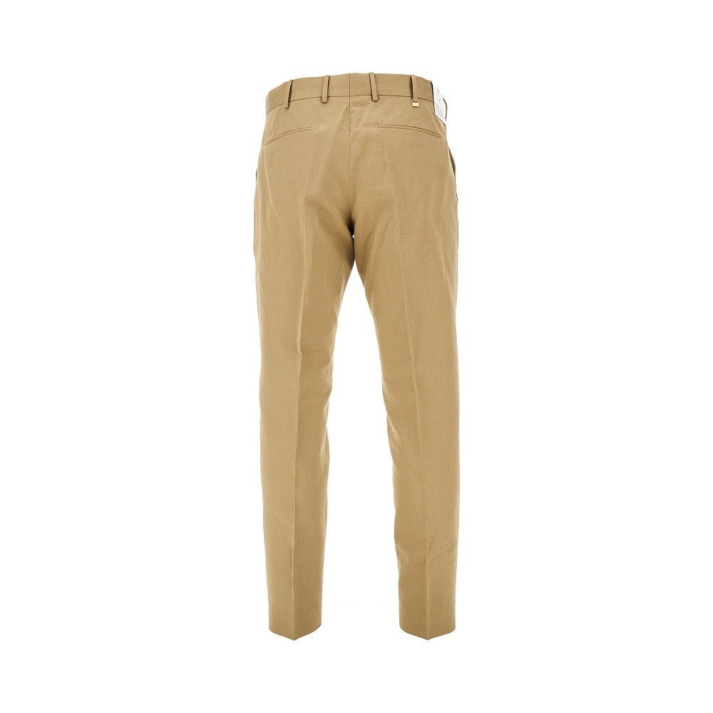 'Edge' cotton and linen blend pants