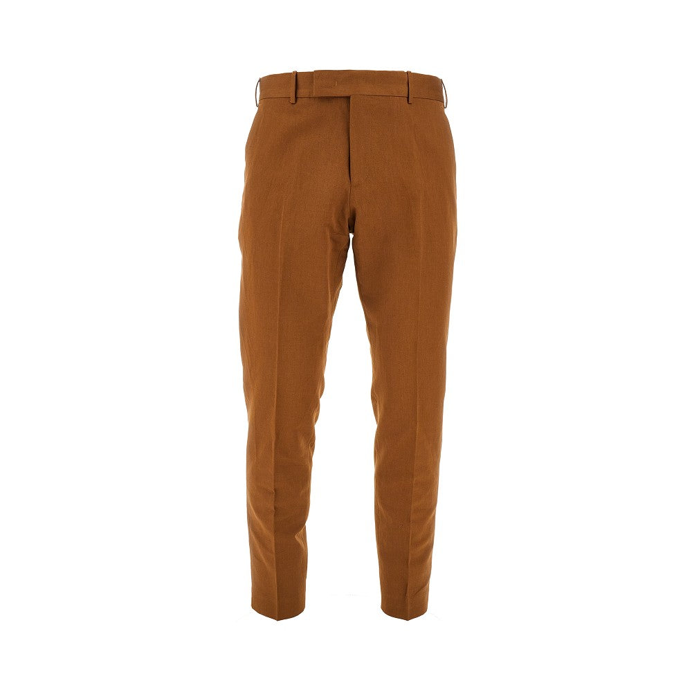 'Edge' cotton and linen blend pants