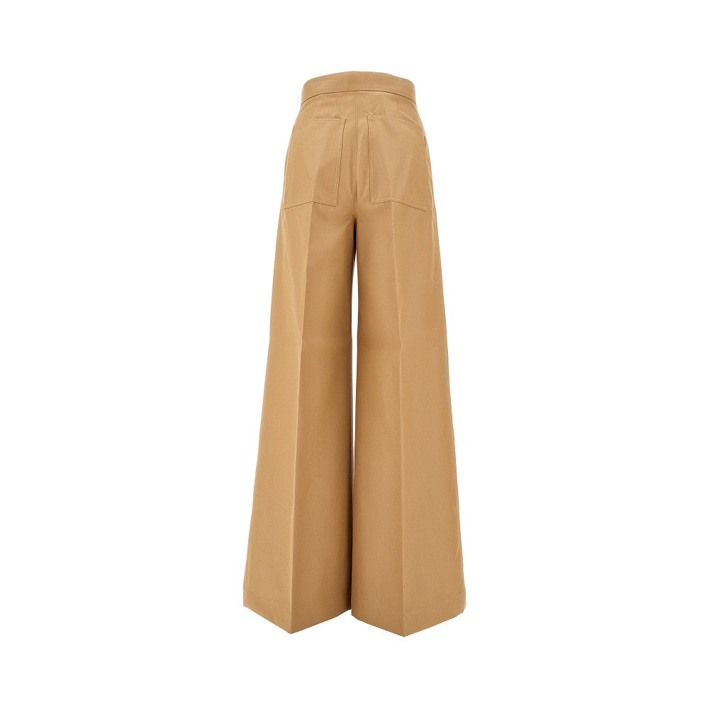 Pantalone a gamba ampia in cotone