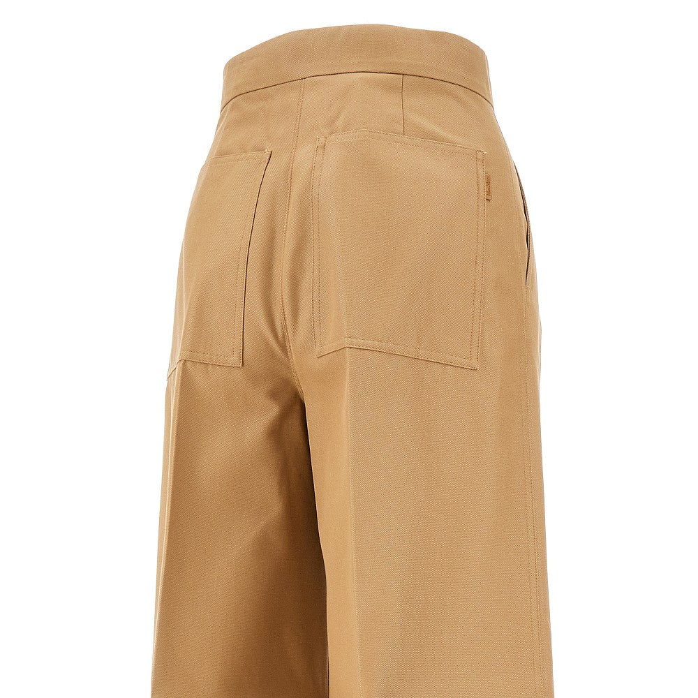 Pantalone a gamba ampia in cotone