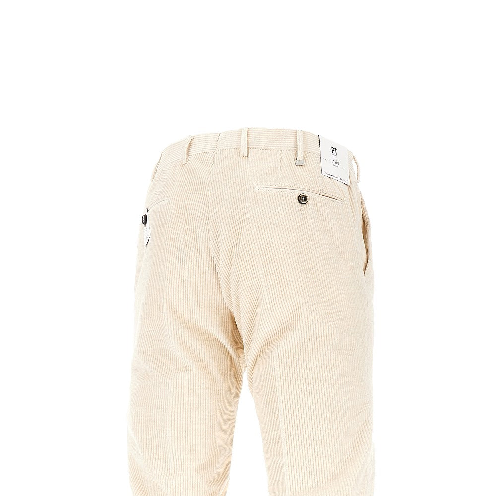 Pantalone Slim Fit in velluto a costine