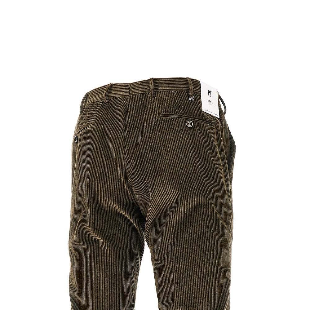 Pantalone Slim Fit in velluto a costine