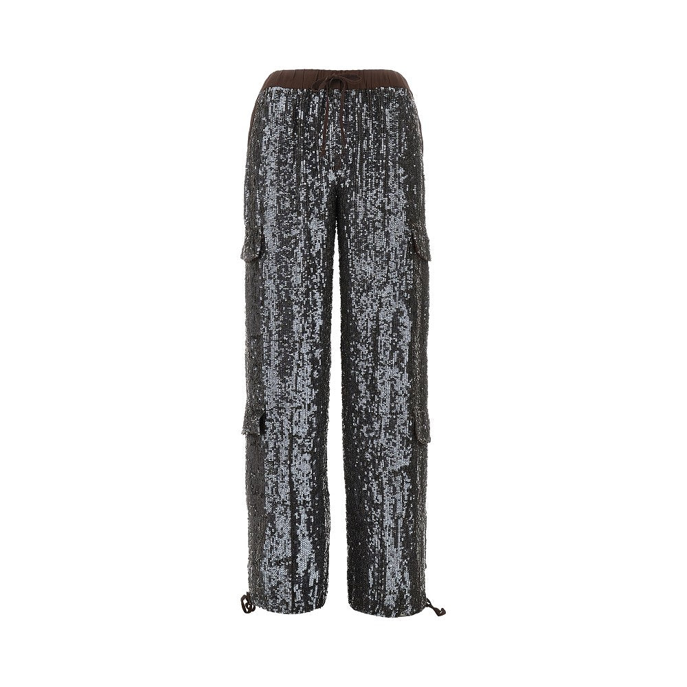 Pantalone cargo in paillettes 'Gadget'