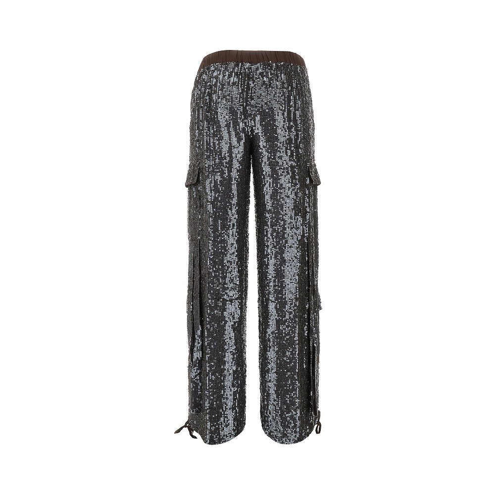 Pantalone cargo in paillettes 'Gadget'