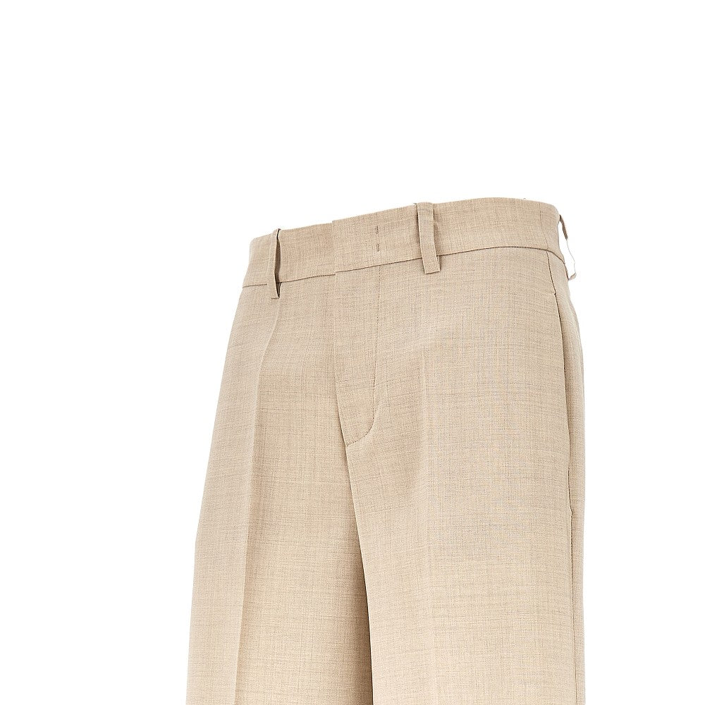 Pantalone palazzo in lana stretch