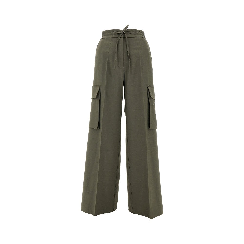 Stretch wool cargo pants