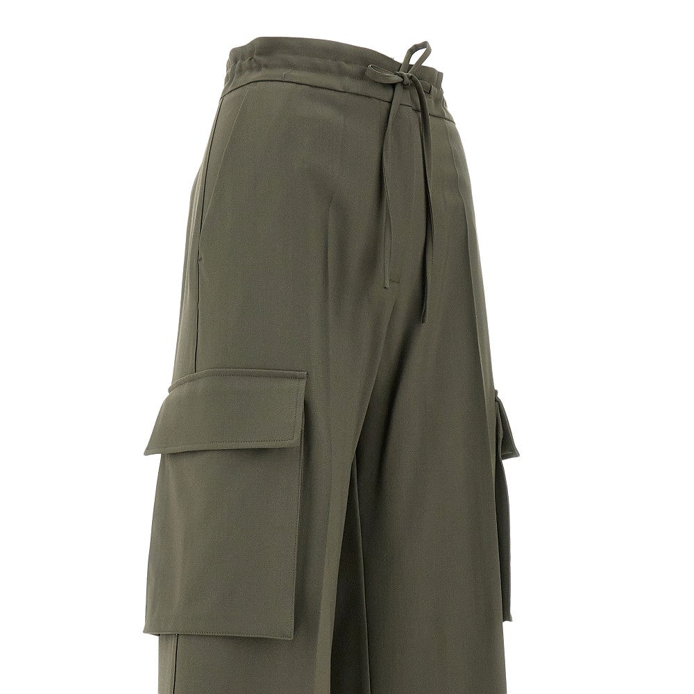 Stretch wool cargo pants