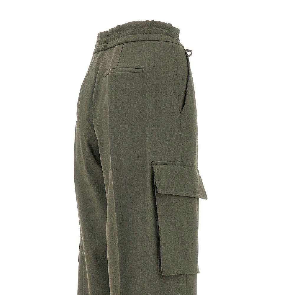 Stretch wool cargo pants