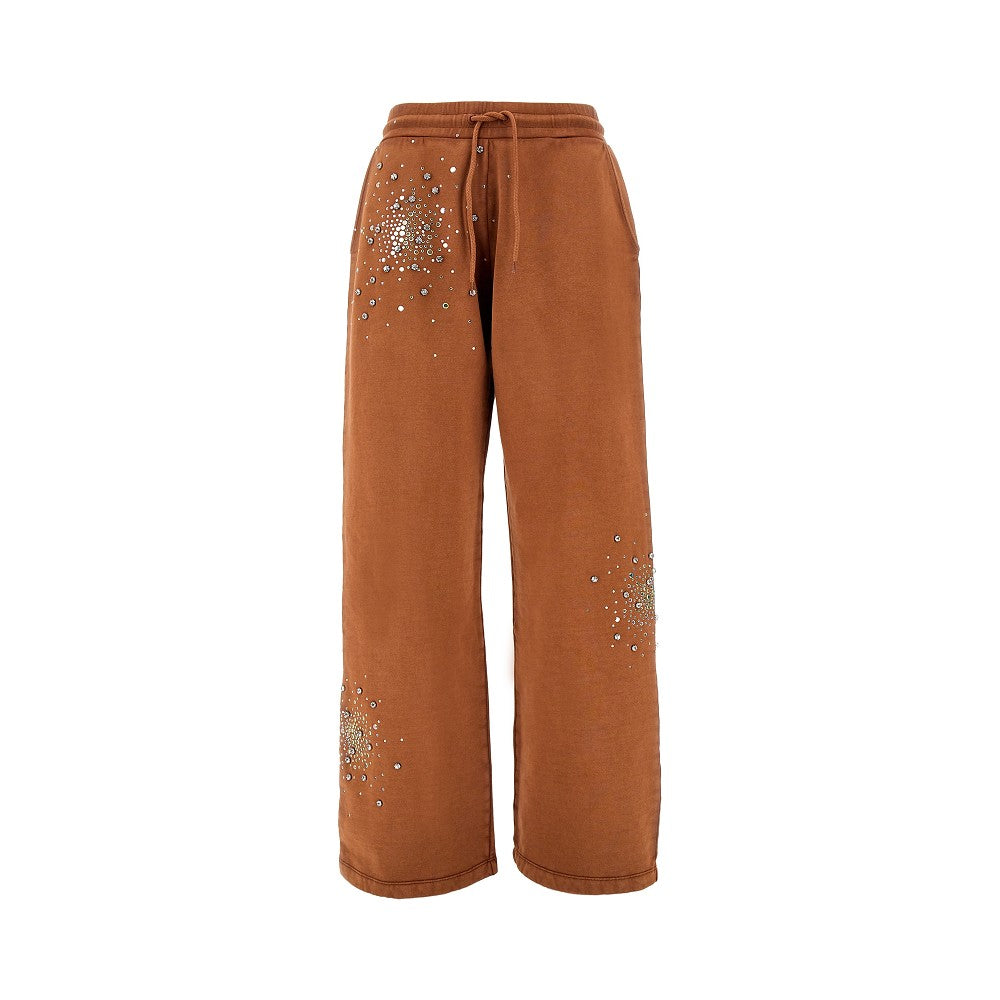 Joggers in cotone con strass