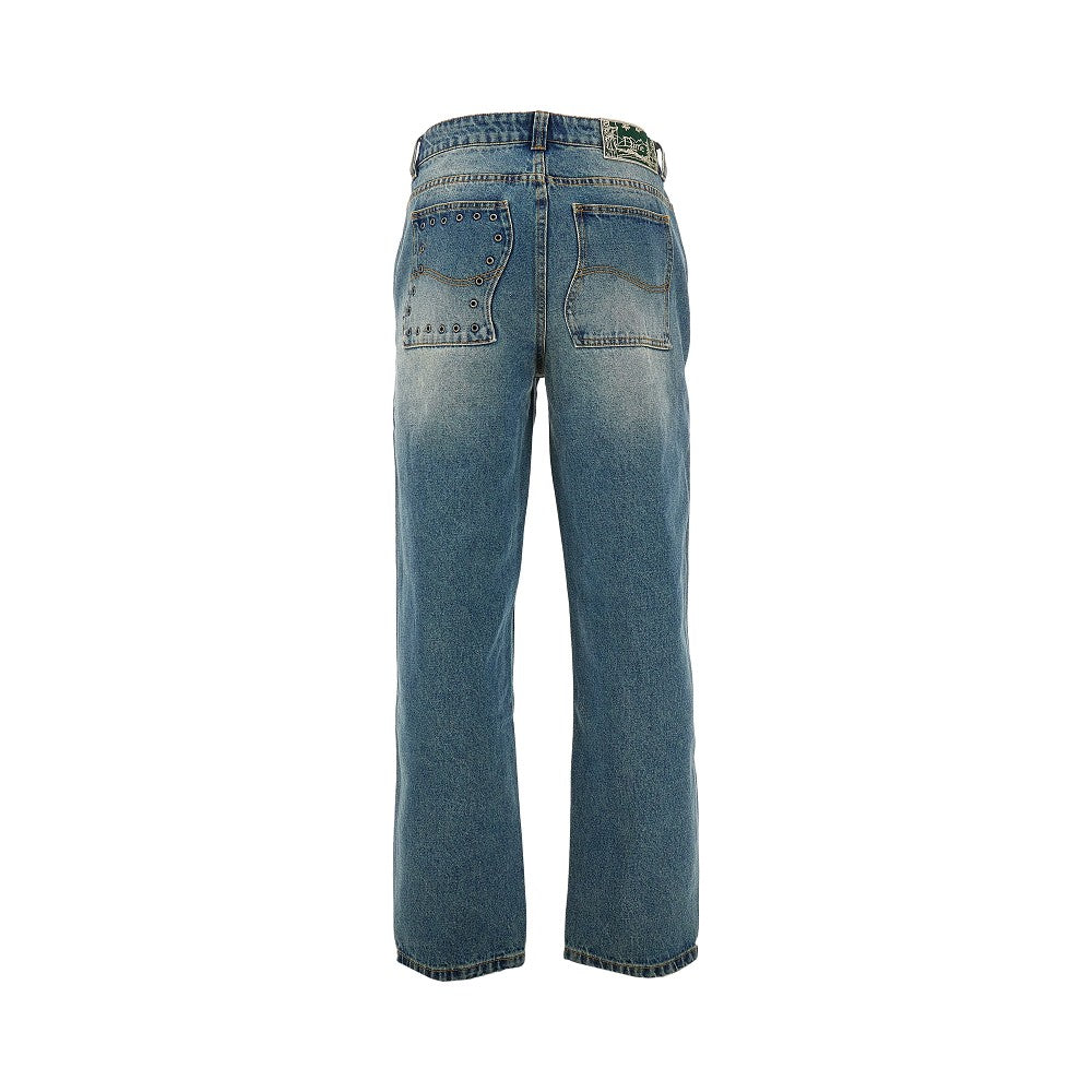 Jeans Relaxed Fit con occhielli
