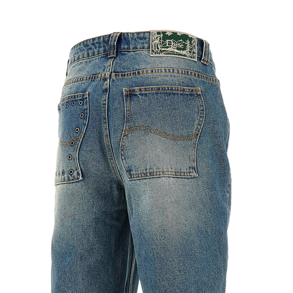 Jeans Relaxed Fit con occhielli