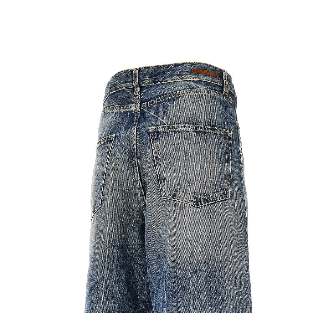 Denim wide leg jeans