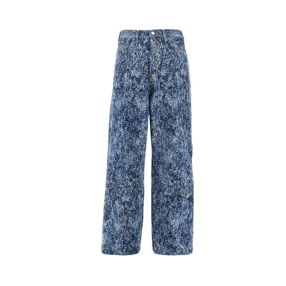 Denim wide leg 'Marble Mastiff' jeans