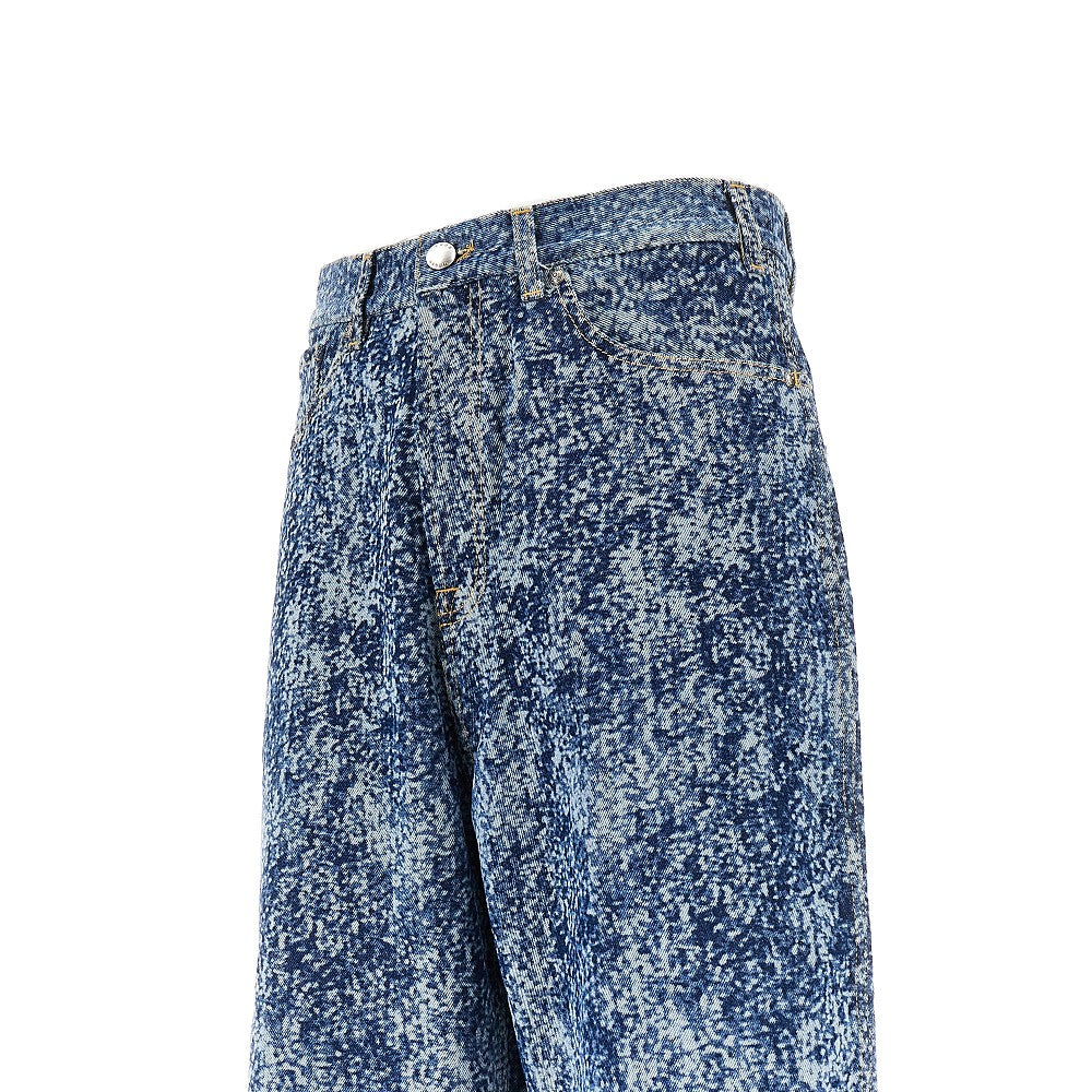 Denim wide leg 'Marble Mastiff' jeans