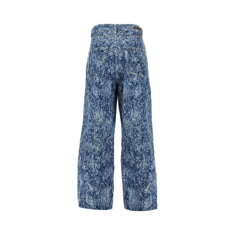 Denim wide leg 'Marble Mastiff' jeans
