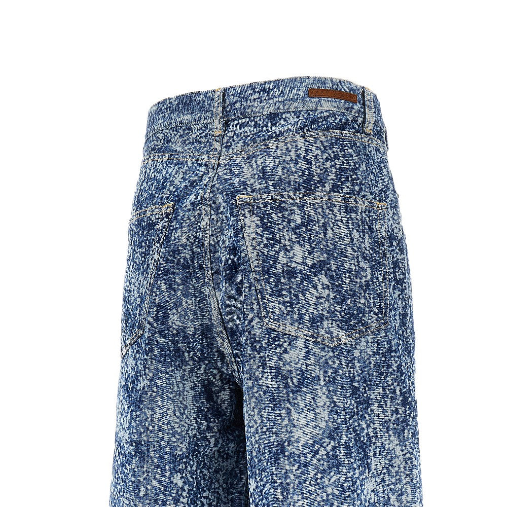 Denim wide leg 'Marble Mastiff' jeans