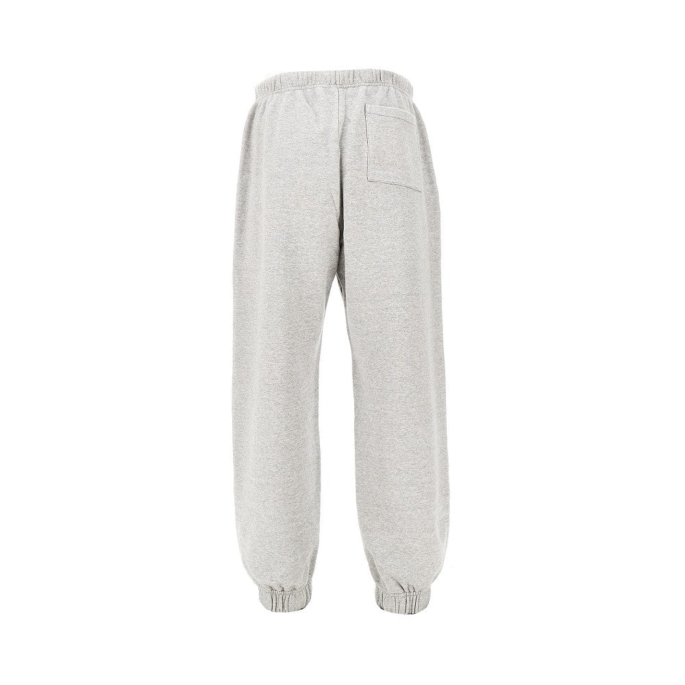 Joggers in french terry con ricamo
