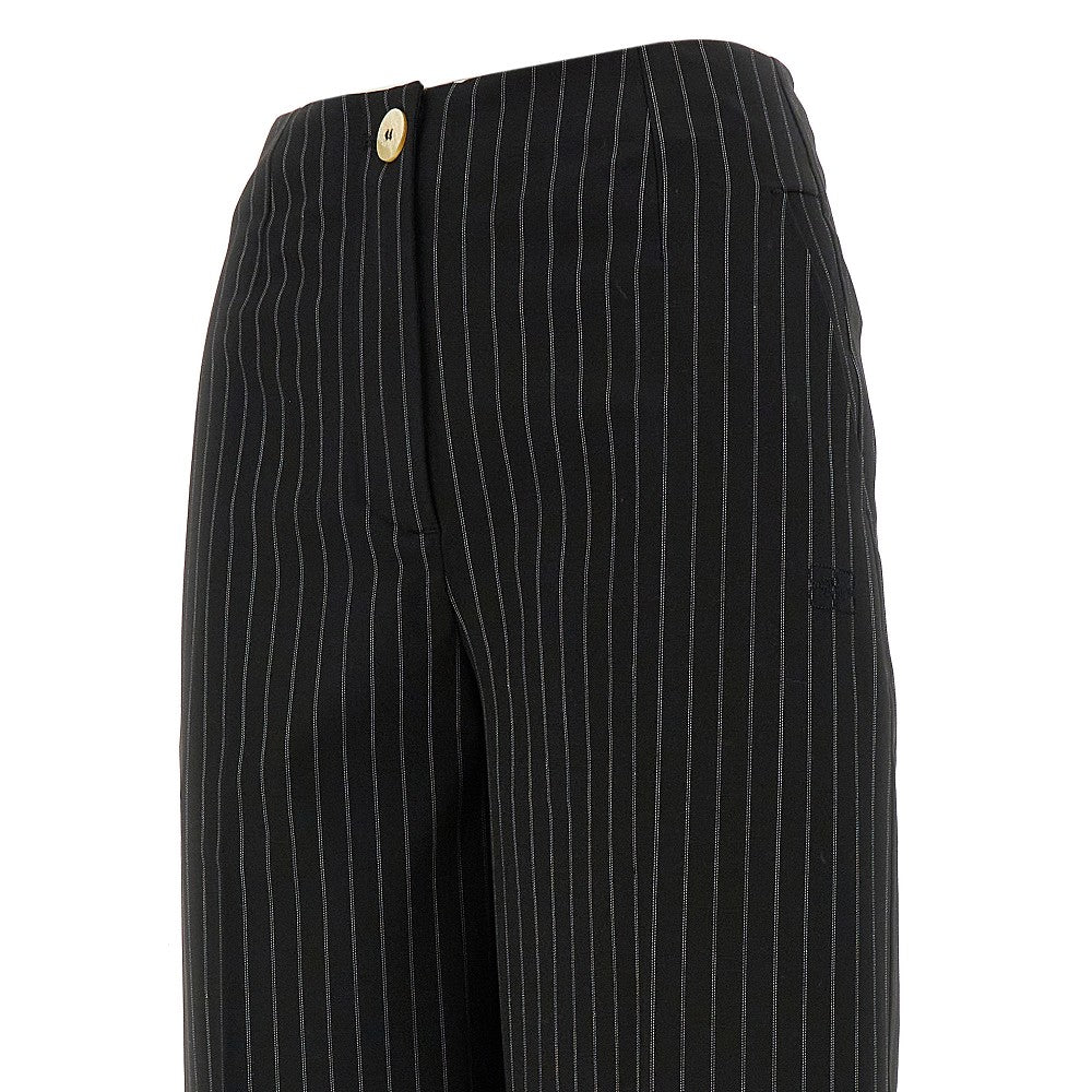 Pinstriped viscose-blend pants