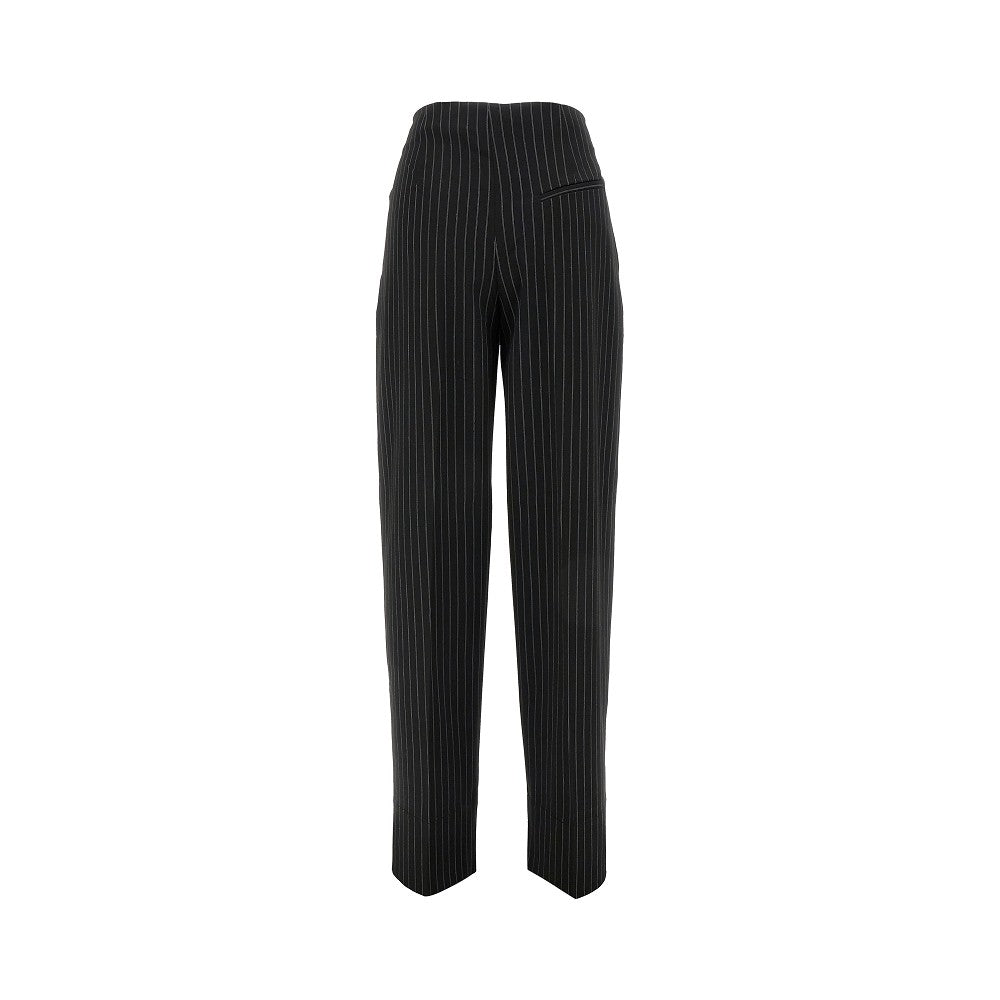 Pinstriped viscose-blend pants
