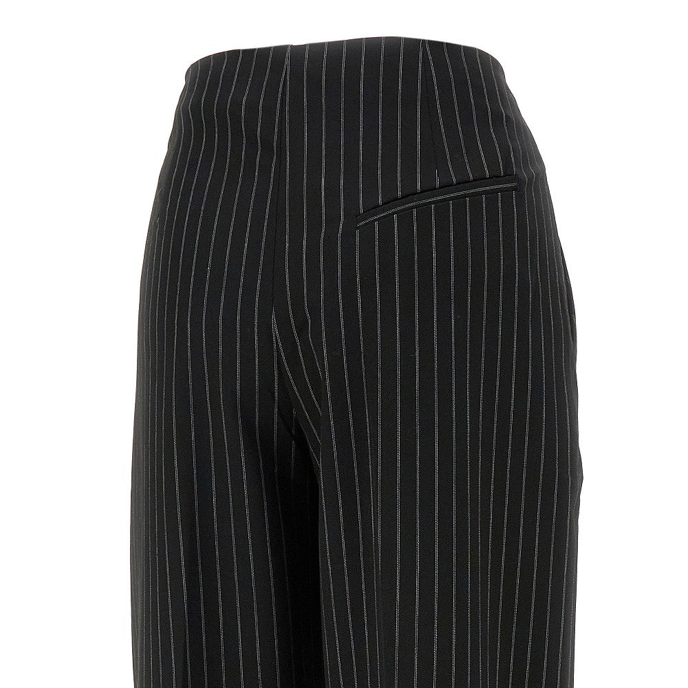 Pinstriped viscose-blend pants