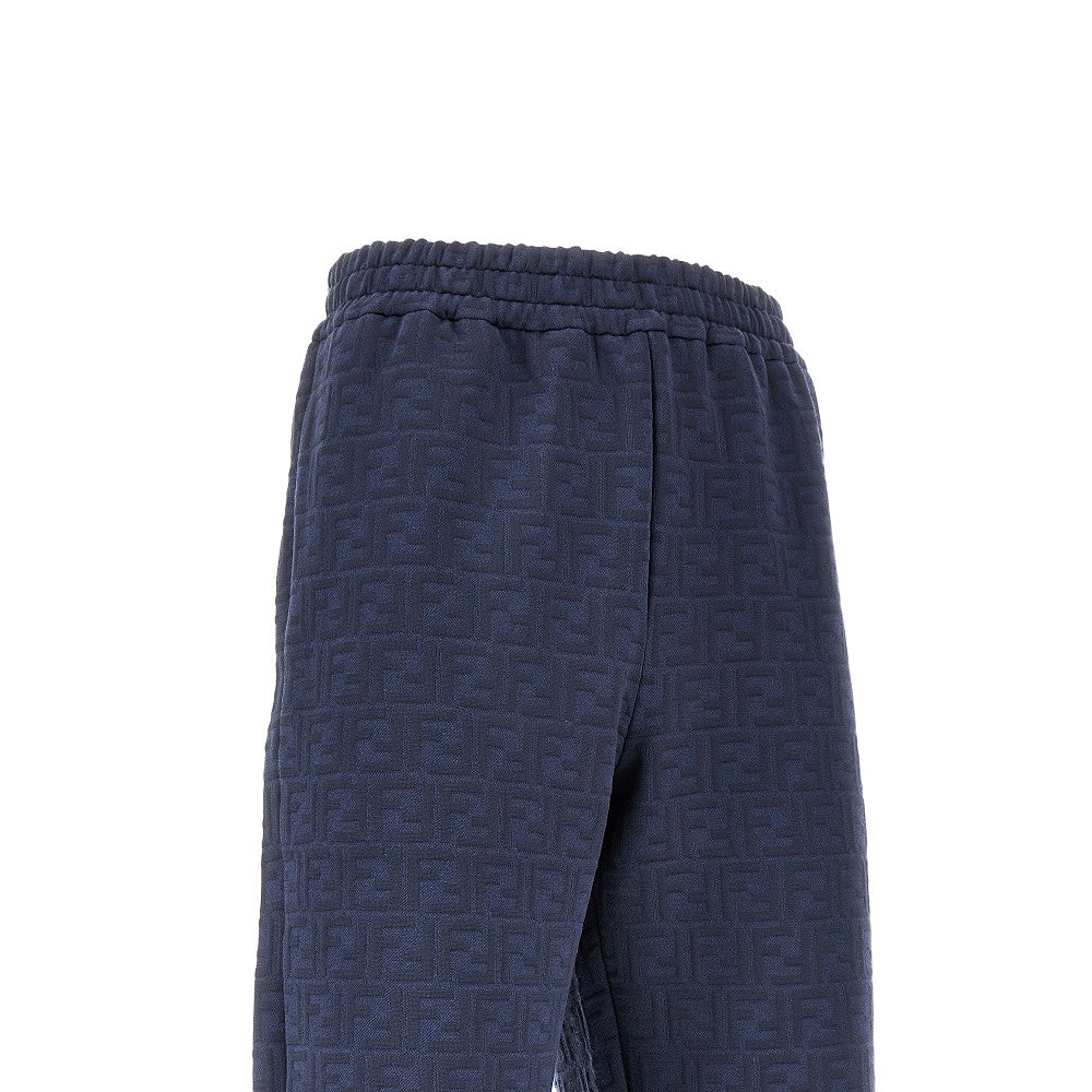 Pantalone jogging in jersey jacquard FF