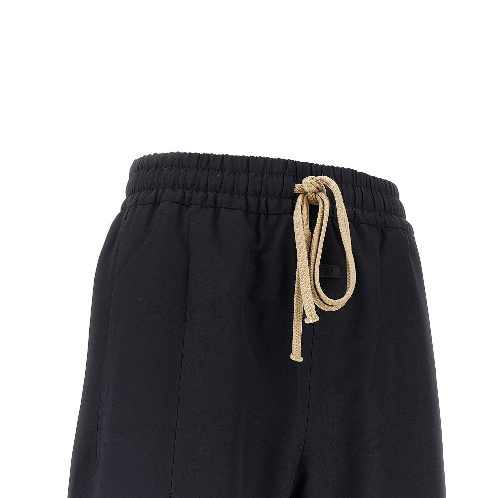 Track pants in lana con cucitura centrale