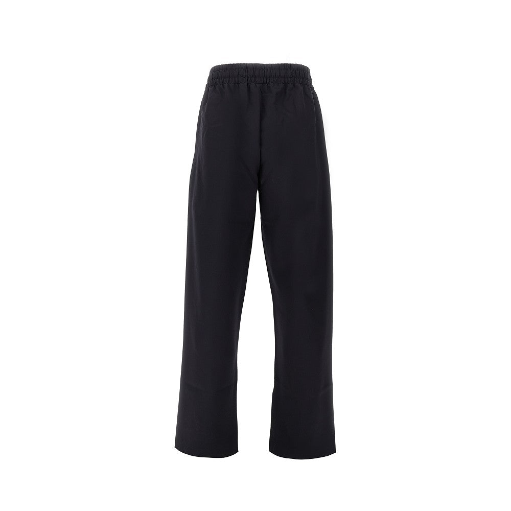 Track pants in lana con cucitura centrale