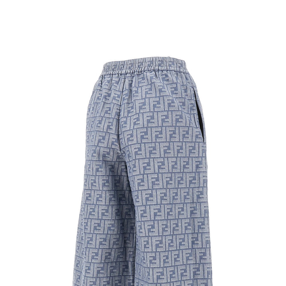 Pantalone in denim chambray FF