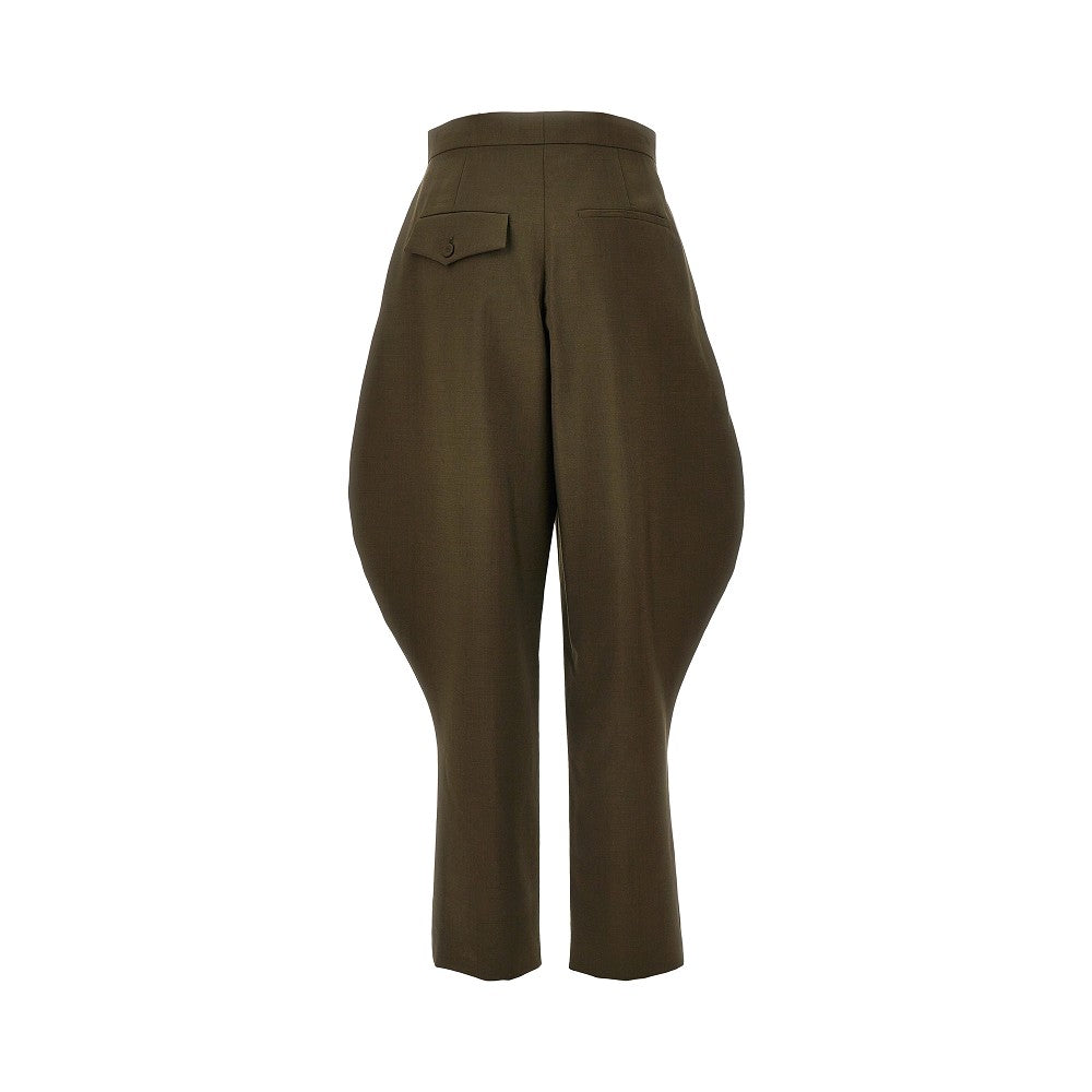 Pantalone cavallerizza in lana e mohair