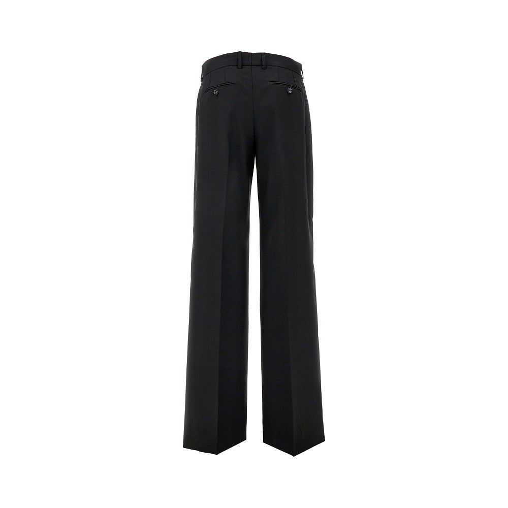 Straight leg tailored wool pants