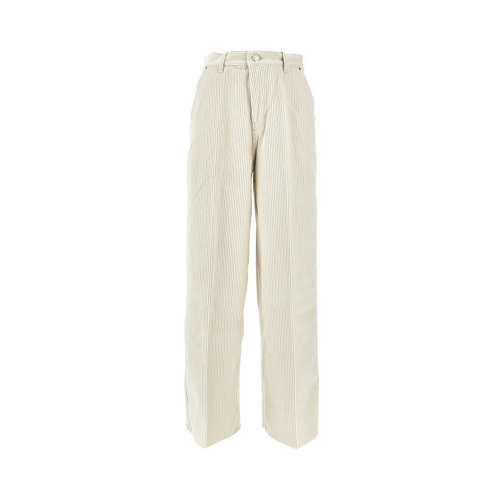 Pantalone Large Fit in velluto a coste