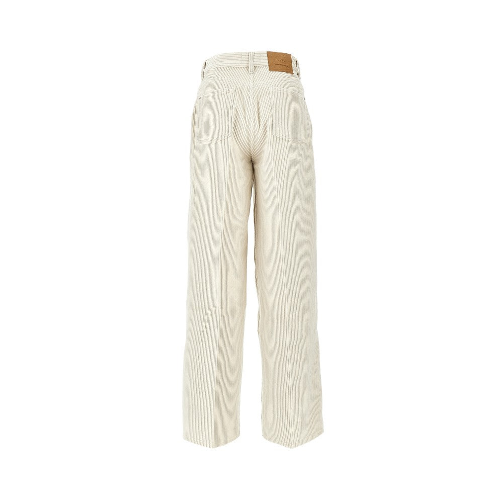 Pantalone Large Fit in velluto a coste